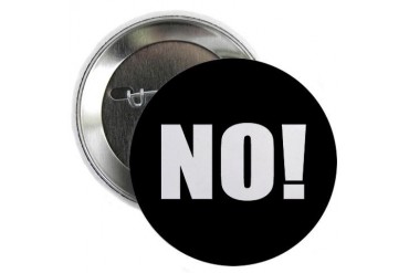 NO Button Military 2.25 Button by CafePress