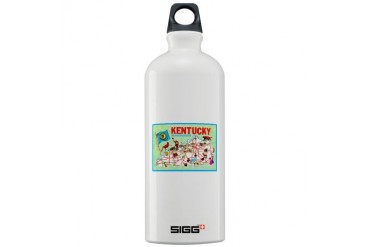 Kentucky Map Greetings Vintage Sigg Water Bottle 1.0L by CafePress