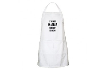 trains -Dad's BBQ - Wouldn't Be Cooking Hobbies Apron by CafePress