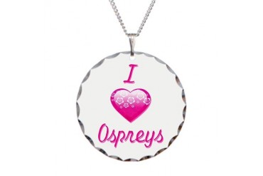 I Love/Heart Ospreys Animals Necklace Circle Charm by CafePress