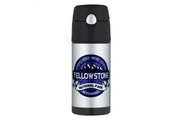 Yellowstone Midnight Bear Thermos Bottle 12oz by CafePress