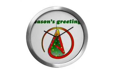 Reasons Greetings Atheist Modern Wall Clock by CafePress