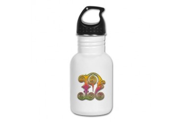 N Vatican Rainbow Monogram Graphic design Kid's Water Bottle by CafePress
