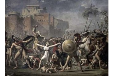 The Battle of The Sabines Poster Print by Jacques-Louis David (9 x 12)