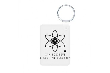 Positive? Funny Aluminum Photo Keychain by CafePress