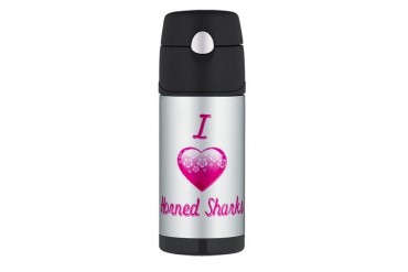 I Love/Heart Horned Sharks Animals Thermos Bottle 12oz by CafePress