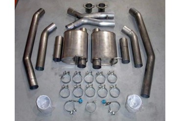 Stainless Works 3in Catback S-Tube Exhaust with X-Pipe Slash Tips Requires 05-06 Bumper Pontiac GTO 5.7L LS1 2004