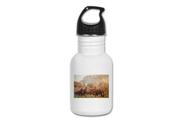 threshing Vintage Kid's Water Bottle by CafePress