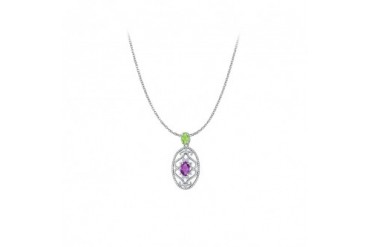 Free Lobster Clasp Chain with Three Birthstone Pendant