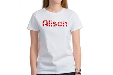 Alison - Candy Cane Baby Women's T-Shirt by CafePress