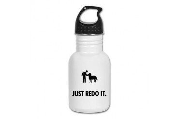 Pony Petting Pets Kid's Water Bottle by CafePress