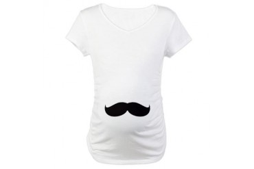 Baby Belly Mustache Maternity T-Shirt