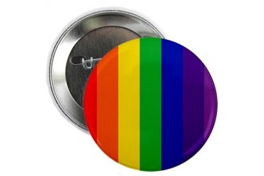 RAINBOW Button Gay 2.25 Button by CafePress