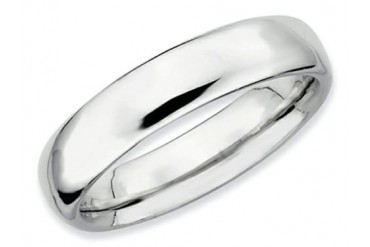 Stackable Expressions Sterling Silver Rhodium Polished Stackable Ring