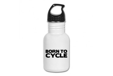 BORN TO CYCLE Cycling Kid's Water Bottle by CafePress