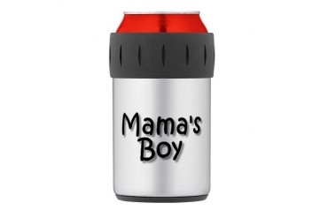 mama boy.jpg Thermos Can Cooler Funny Thermosreg; Can Cooler by CafePress