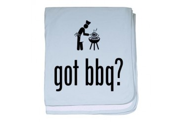BBQ Funny baby blanket by CafePress
