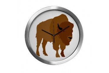 Buffalo Animal Modern Wall Clock by CafePress
