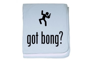 Bong Funny baby blanket by CafePress
