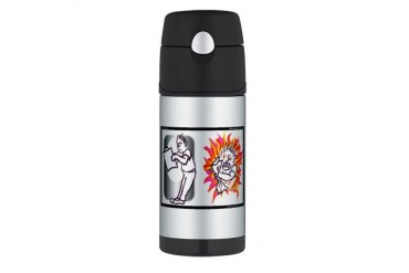 Read the news today oboy Cartoon Thermos Bottle 12oz by CafePress