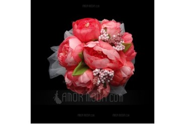 Fascinating Round Satin/Paper Bridesmaid Bouquets (123031480)