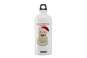 Purr-fect Holiday Cat Sigg Water Bottle 0.6L by CafePress