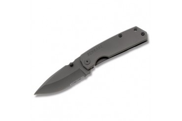 Schrade Drop Point Framelock with Stainless Steel Handle - Partially Serrated