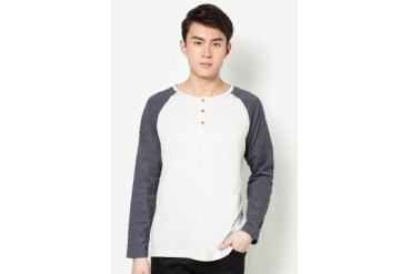 Long Sleeve Grandad Collar Tee