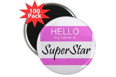 SuperStar Yellow 2.25 Magnet 100 pack by CafePress