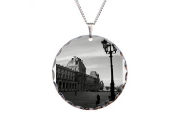 Paris Art Necklace Circle Charm by CafePress