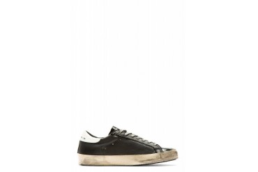 Golden Goose Black And White Leather Superstar Sneakers