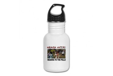 OBAMA ZOMBIES Zombie Kid's Water Bottle by CafePress