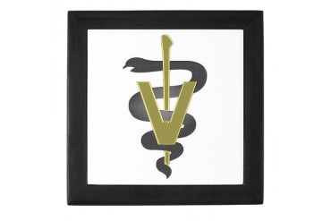 Veterinary Caduceus Pets Keepsake Box by CafePress