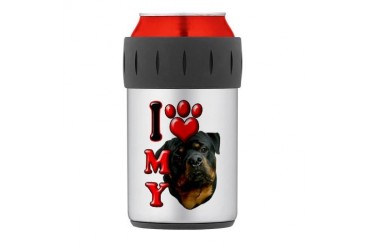 I Love My Rottweiler.png Thermos Can Cooler Animals Thermosreg; Can Cooler by CafePress
