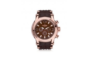 Bongo Chrono Stainless Steel Men's Watch w/ Rubber Strap
