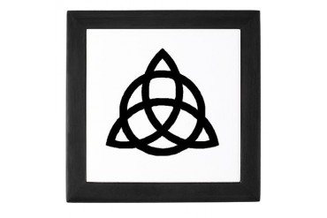 Plain Triquetra Plain Keepsake Box by CafePress
