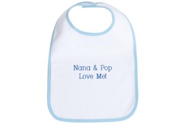 Nana/Pop Boy Baby Bib by CafePress