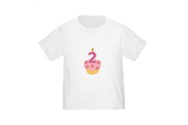 I'm two! T-Shirt - pink cupcake
