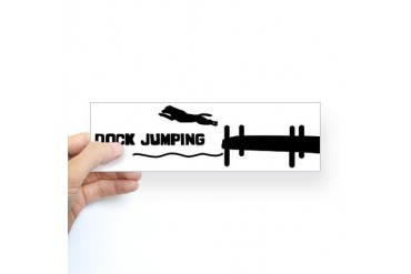 Lab Dock Jumping Bumper Sticker