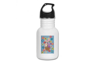 Bunny Blue Cute Kid's Water Bottle by CafePress