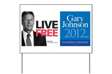 Gary Johnson Live Free Yard Sign