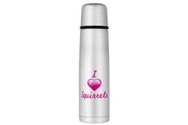 I Love/Heart Squirrels Large Thermos Bottle Animals Large Thermosreg; Bottle by CafePress