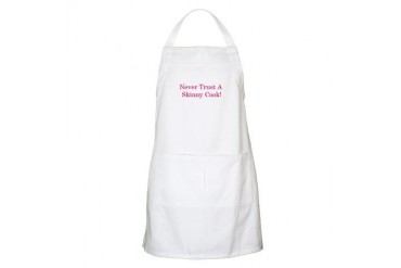 Never Trust A Skinny Cook Women Apron by CafePress
