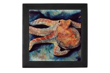 Octopus Art Keepsake Box by CafePress