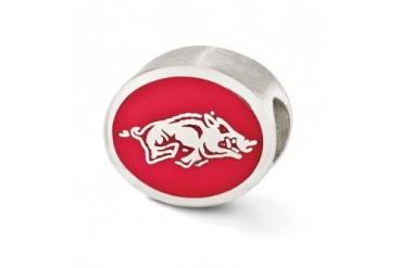 University of Arkansas Collegiate Charm in Sterling Silver amp Enamel