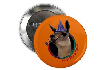 Llama Birthday Button Llama 2.25 Button by CafePress