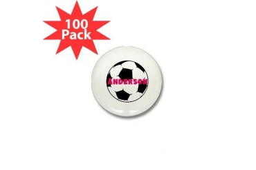 Personalized Soccer Soccer Mini Button 100 pack by CafePress