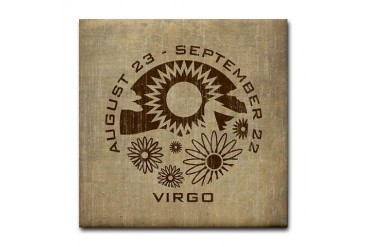 Vintage Virgo Vintage Tile Coaster by CafePress