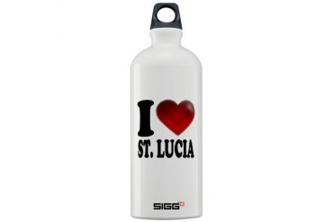 I Heart St. Lucia Love Sigg Water Bottle 1.0L by CafePress