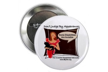 Don't Judge By Appearances - Button Health 2.25 Button by CafePress